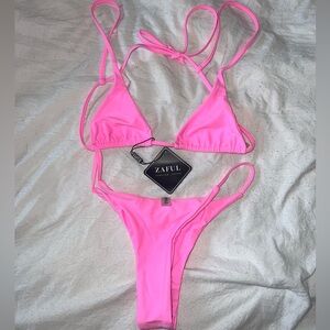 ZAFUL pink bikini, size medium fits SMALL